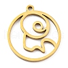 304 Stainless Steel Pendants STAS-Z043-01J-1