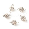 Polymer Clay Rhinestone Connector Charms PALLOY-JF01361-02-1