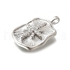 Brass Micro Pave Cubic Zirconia Pendants KK-M318-37P-2