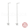 Anti-Tarnish Rhodium Plated 925 Sterling Silver Butterfly Stud Earrings DZ0143-1-1