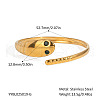 European Snake-shaped Stainless Steel Cuff Bangles for Women DN1277-1-1