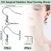 Beebeecraft 400Pcs 316 Surgical Stainless Steel Hook Earrings STAS-BBC0006-23-2