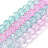 Transparent Painted Glass Beads Strands X1-DGLA-A034-T6mm-A10-2