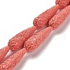 Synthetic Coral Carved Beads Strands CORA-C003-09A-03-1