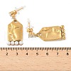 304 Stainless Steel Micro Pave Clear Cubic Zirconia Dangle Stud Earrings EJEW-D309-03G-5
