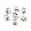 Handmade Printed Porcelain Beads X-PORC-Q161-6-3