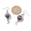 Natural Amethyst Dangle Earrings EJEW-JE05600-03-3