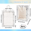 Folding Marble Print Paper Gift Bags with Handle and Plastic Visible Window ABAG-WH0038-53-2