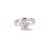304 Stainless Steel 12 Constellations/Zodiac Signs Open Cuff Ring for Women RJEW-S405-156P-H-1