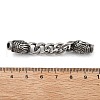 304 Stainless Steel Buddha Head Chain Connector Charms STAS-V008-17AS-3