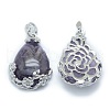 Natural Amethyst Pendants G-P393-B06-2