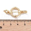 Brass Micro Pave Clear Cubic Zirconia Fold Over Clasps KK-K361-02G-4