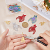 SUPERFINDINGS 24Pcs 4 Colors 201 Stainless Steel Filigree Pendants STAS-FH0002-09-3