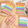 Gorgecraft 4 Cards 2 Styles  Polyester Wavy Fringe Trim Ribbon DIY-GF0009-48C-3