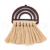 Polycotton(Polyester Cotton) Tassel Big Pendants FIND-T052-14A-1