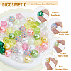 DICOSMETIC 46Pcs 25 Colors Acrylic with ABS Plastic Imitation Pearl with Resin  Round Beads OACR-DC0001-25-6