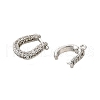 Brass Micro Pave Cubic Zirconia Fold Over Clasps KK-D356-13P-2