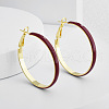 Brass Ring Hoop Earrings EJEW-A121-07G-1