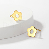 Stainless Steel Flower Stud Earrings DW6550-7