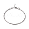 Non-Tarnish 304 Stainless Steel Bone Rope Chain Bracelet for Women BJEW-I311-01B-P-1