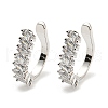 Clear Cubic Zirconia Cuff Earrings EJEW-G295-13P-1