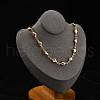 304 Stainless Steel Link Chain Necklaces NJEW-U023-04G-G-3