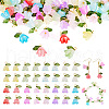 Flower Acrylic Pendants PALLOY-TAC0130-1