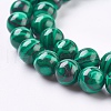 Synthetic Malachite Beads Strands X-TURQ-P028-04-8mm-3