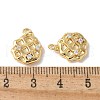 Brass Micro Pave Clear Cubic Zirconia Pendants KK-Q031-05G-3