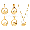 Unicraftale 4Pcs 2 Styles Ion Plating(IP) 304 Stainless Steel Pendants STAS-UN0061-11-1