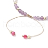 Natural Round Amethyst Beads Braided Beads Bracelets for Women BJEW-JB11658-03-4
