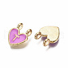 Alloy Enamel Charms ENAM-T012-02T-RS-3