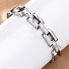 304 Stainless Steel Link Chain Bracelets for Women Men BJEW-R018-04P-3