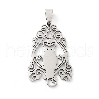 Non-Tarnish 201 Stainless Steel Pendants STAS-A090-12P-1