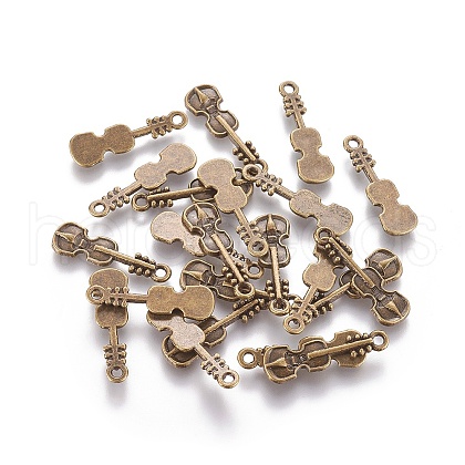Tibetan Style Alloy Violin Pendants X-EA11011Y-AB-1