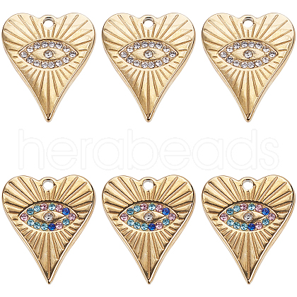 SUNNYCLUE 8Pcs 2 Colors 304 Stainless Steel Pendants STAS-SC0009-41-1