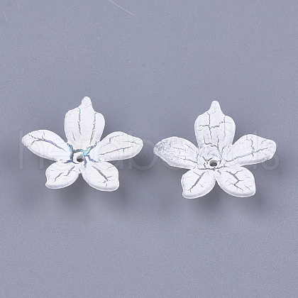 5-Petal Acrylic Bead Caps CACR-Q034-09A-1