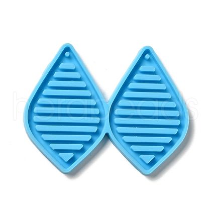 DIY Teardrop with Stripe Pendant Silicone Molds DIY-I099-34-1