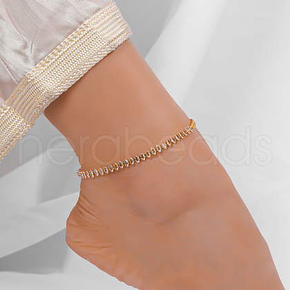 Fashionable Vintage Beach Style Adjustable Ladies Brass Anklets HE3720-1