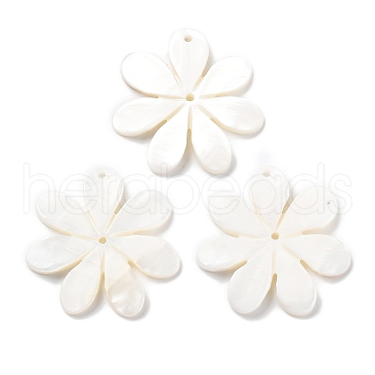 Natural Freshwater Shell Pendants X-SHEL-D082-08A-1