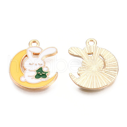Alloy Enamel Pendants ENAM-N054-90B-1
