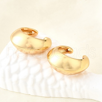 Brass Cuff Earrings EJEW-F370-33G-1