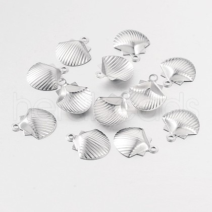 Shell 316 Surgical Stainless Steel Filigree Charms STAS-M258-14-1