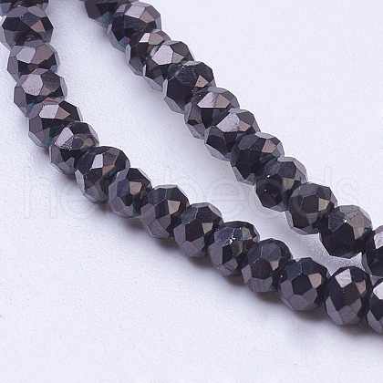 Electroplate Glass Bead Strands EGLA-R080-2mm-09-1