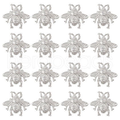 Fingerinspire 12Pcs Bees Alloy Brooches for Backpack Clothes JEWB-CA0001-53P-1