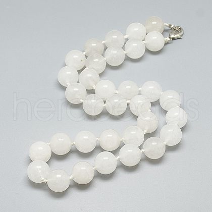 Natural Quartz Crystal Beaded Necklaces NJEW-S405-07-1