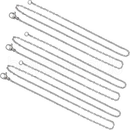 Unicraftale Trendy Unisex 304 Stainless Steel Cable Chain Necklaces STAS-UN0003-39P-1