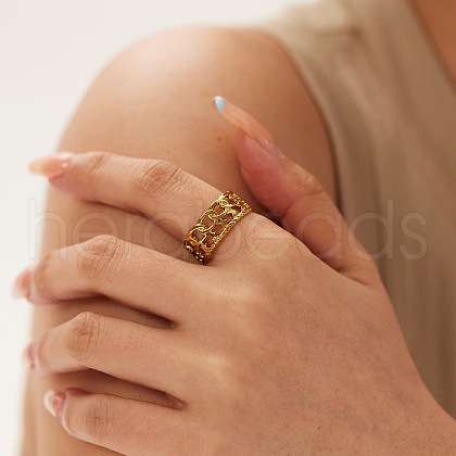 Stainless Steel Cuff Rings for Women CR0212-1