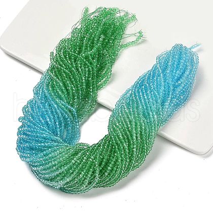 Transparent Painted Glass Beads Strands DGLA-A034-T2mm-A17-1