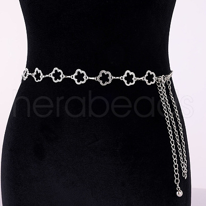 Flower Alloy Crystal Rhinestone Link Chain Waist Belly Chains for Women FS-WG46C0E-01-1
